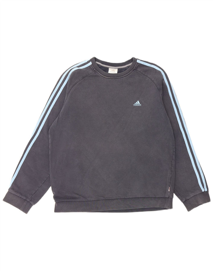 ADIDAS Mens Moletom Jumper Médio Preto