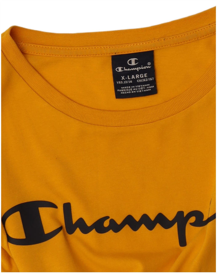 Camiseta gráfica CHAMPION Girls 13-14 anos XL amarelo