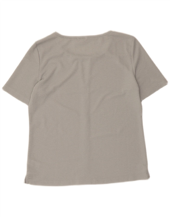 Blusa feminina CALVIN KLEIN UK 14 poliéster cinza médio