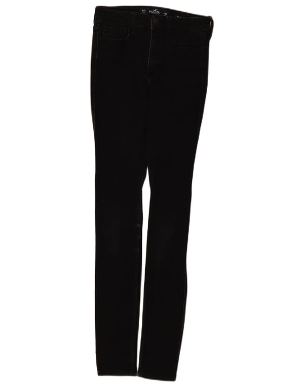 Jeans skinny de cintura alta Hollister US 00 2XS W23 L30 algodão preto