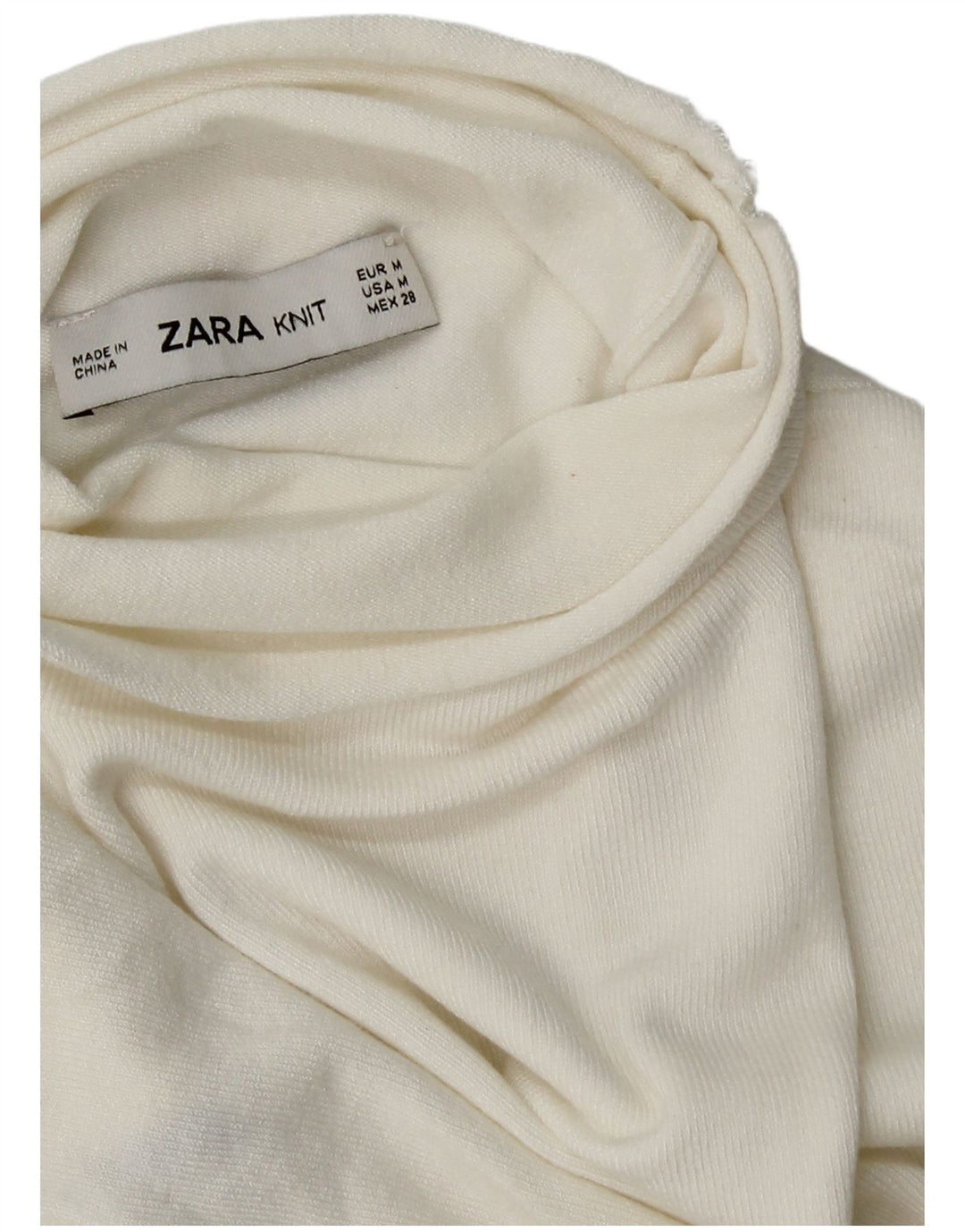 Zara Womens Vest Tank Top UK 12 Médio Branco