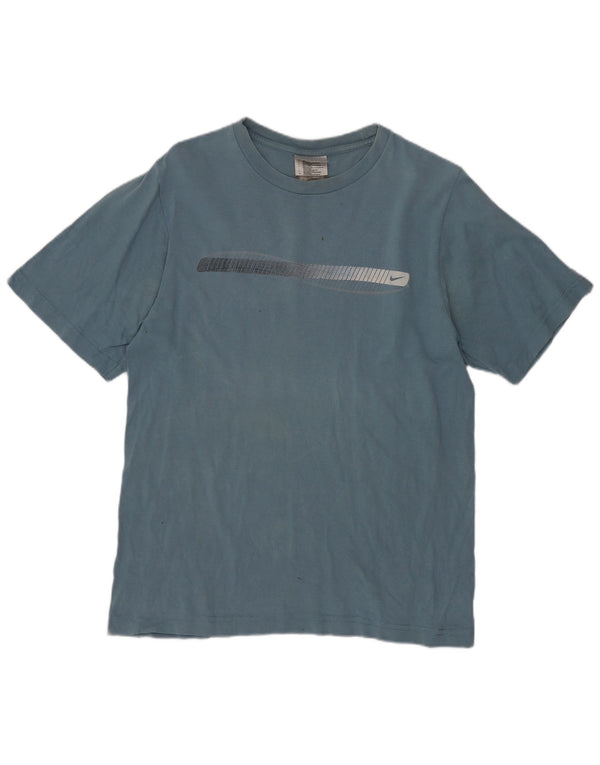 Camiseta masculina Nike Top pequeno algodão azul