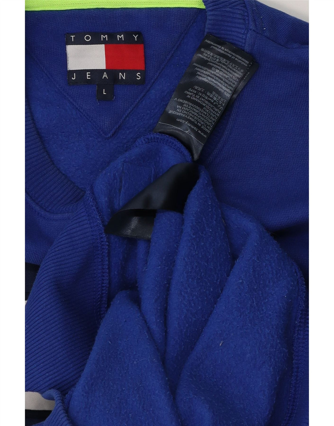 Tommy Hilfiger moletom gráfico masculino jumper grande algodão azul