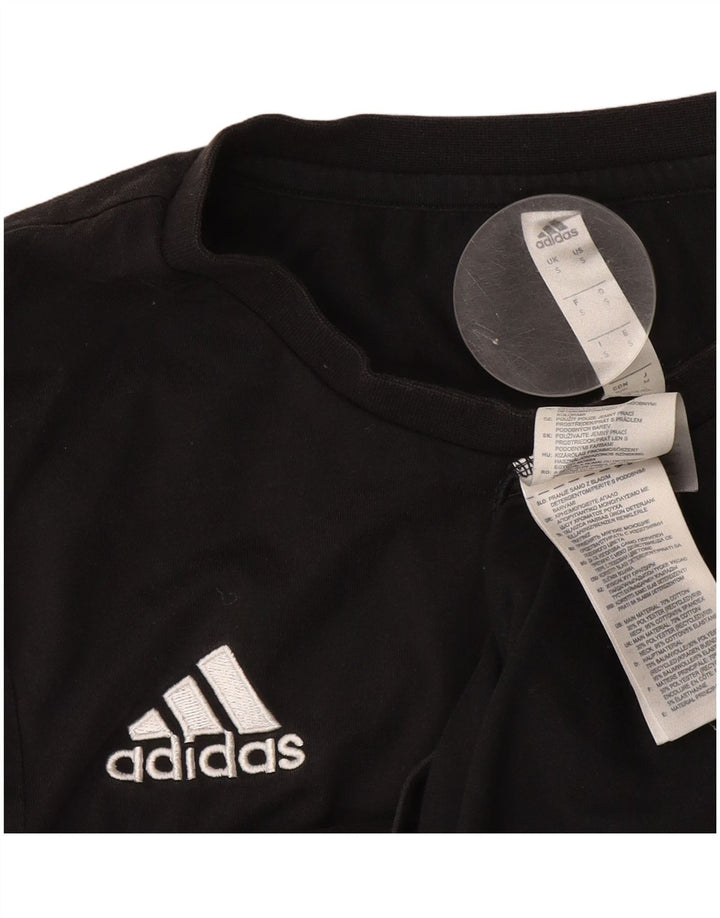 Adidas Mens Climalite Camiseta Top Pequeno Algodão Preto
