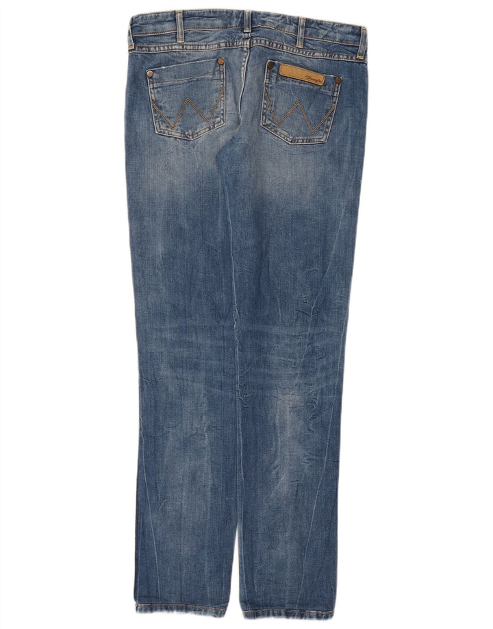 Wrangler feminino Molly Slim Jeans W28 L32 azul algodão