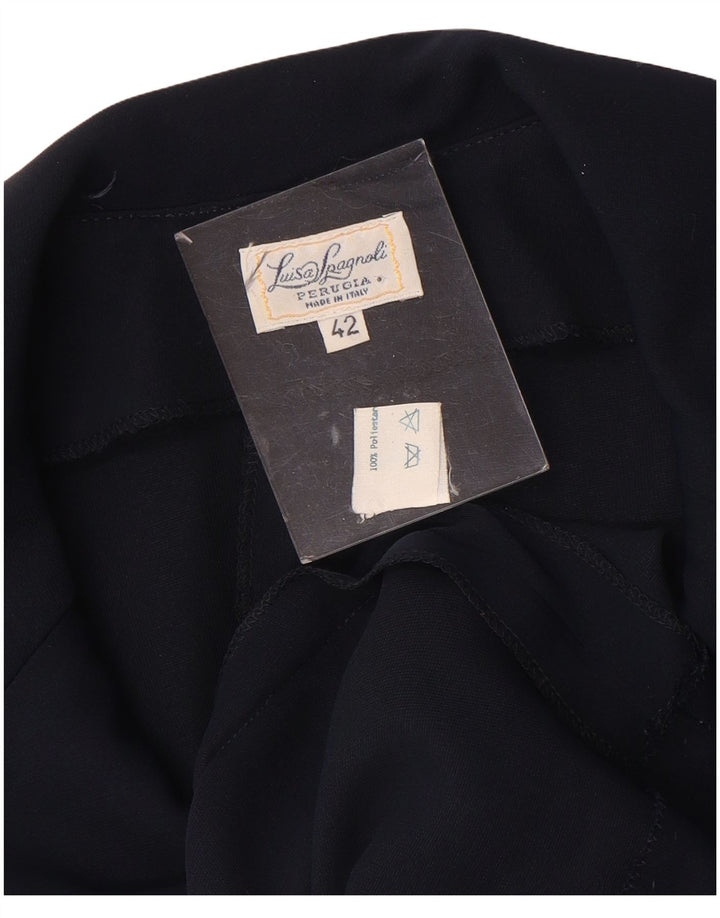 LUISA SPAGNOLI Camisa feminina com botões duplos, vestido IT 42 médio azul marinho