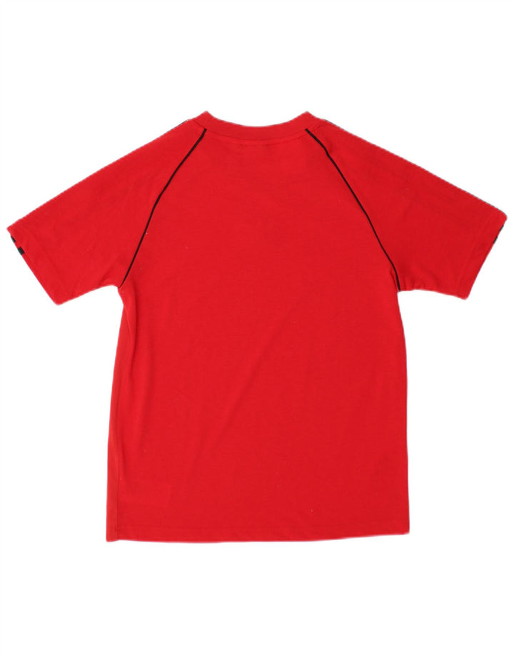 Camiseta Adidas Meninos 11-12 Anos Vermelho Colorblock Poliéster