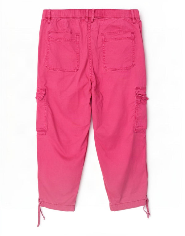 Calça Cargo Capri Feminina Marks & Spencer Reino Unido 12 Médio W30 L22 Rosa