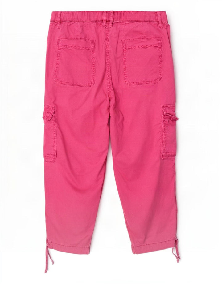 Calça Cargo Capri Feminina Marks & Spencer Reino Unido 12 Médio W30 L22 Rosa