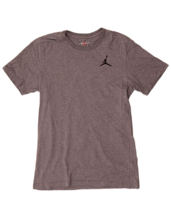Camiseta masculina Jordan pequena de algodão cinza