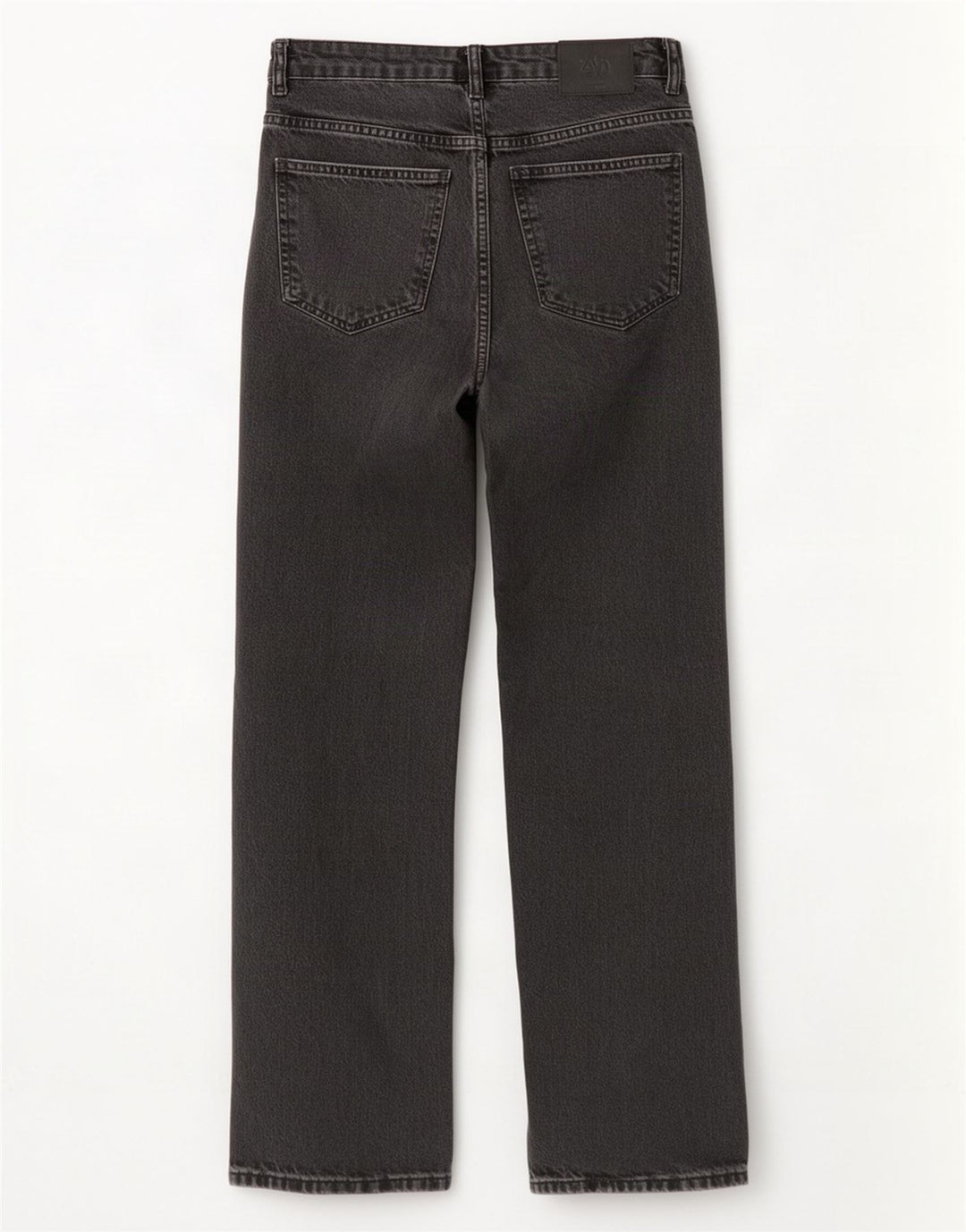 Calça jeans reta feminina Zara EU 40 médio W30 L31 algodão preto