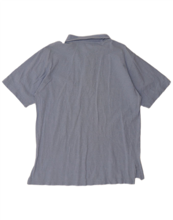 Camisa polo masculina Henry Cottons grande algodão azul