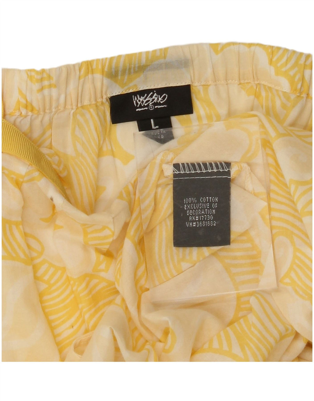 Blusa cropped feminina MOSSIMO Reino Unido 16 grande algodão floral amarelo