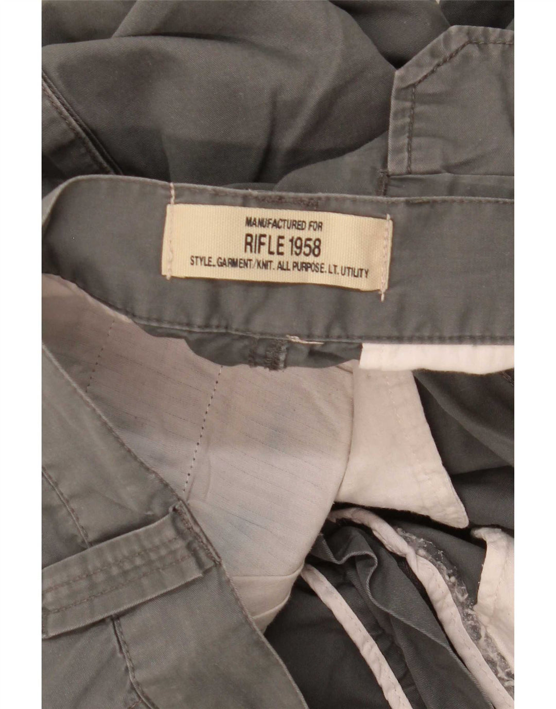 Rifle Mens Cargo Shorts W34 Grande Cinza
