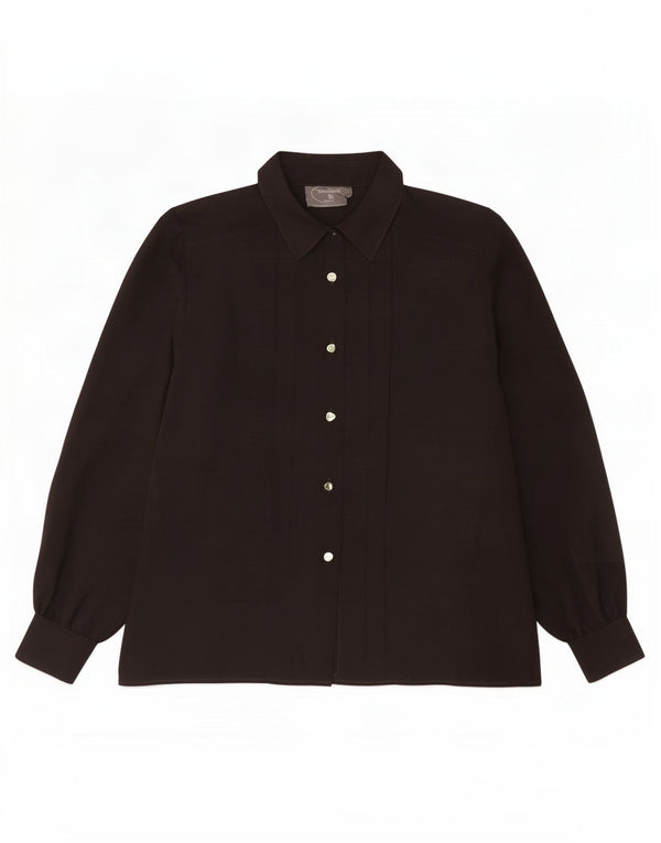 Blusa feminina vintage UK 16 grande preta
