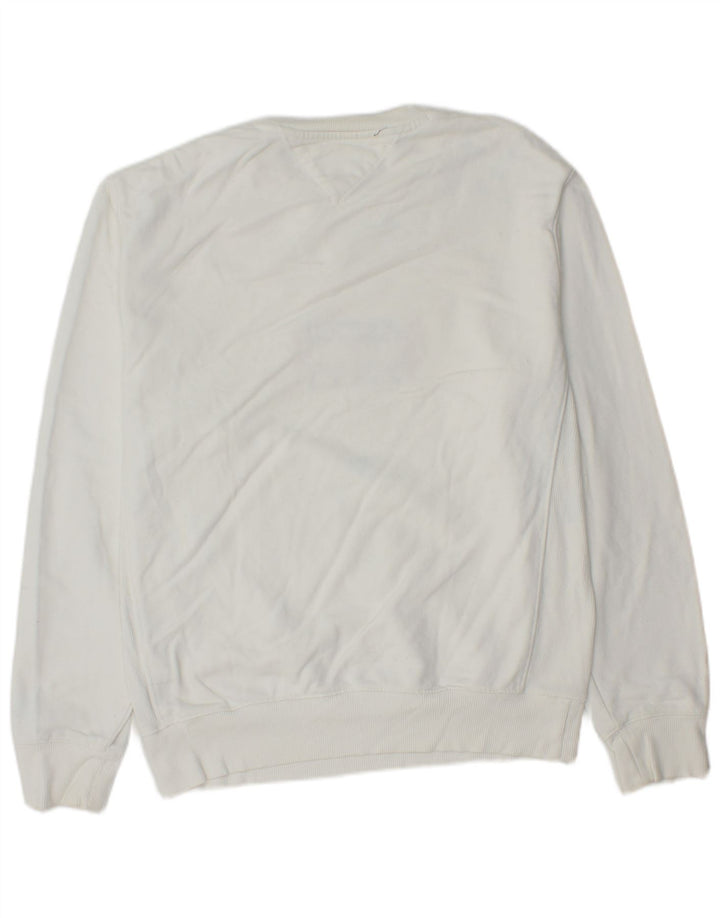 Tommy Hilfiger moletom gráfico masculino jumper pequeno algodão branco