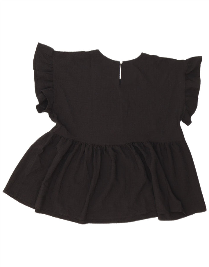 Blusa feminina Marks & Spencer Autograph Oversized Top Reino Unido 16 Grande Preto