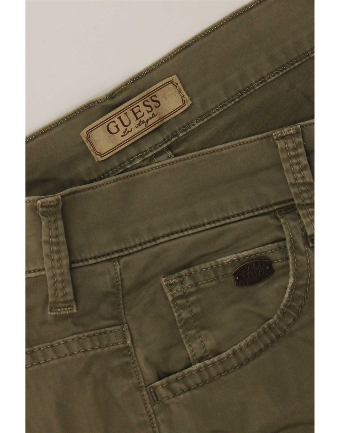 Guess Mens Casual Shorts W28 Pequeno Caqui