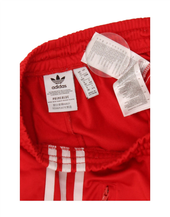 Calça de treino feminina Adidas UK 12 poliéster vermelho médio
