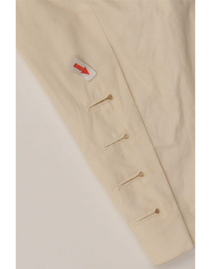 Escada Womens Open Bolero Jacket EU 36 Small Beige Cotton