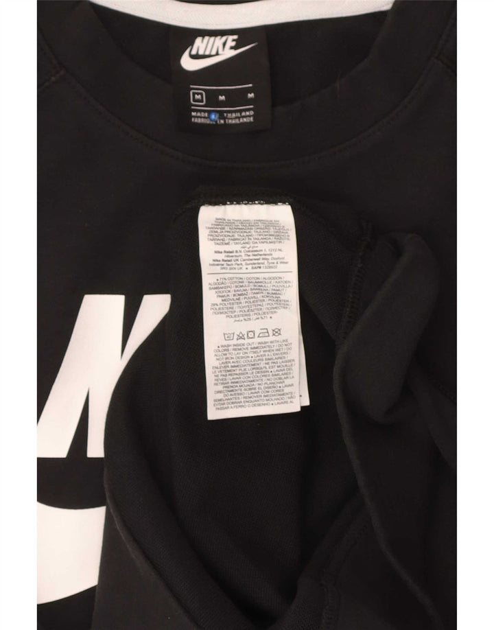 Nike masculino gráfico moletom jumper médio algodão preto