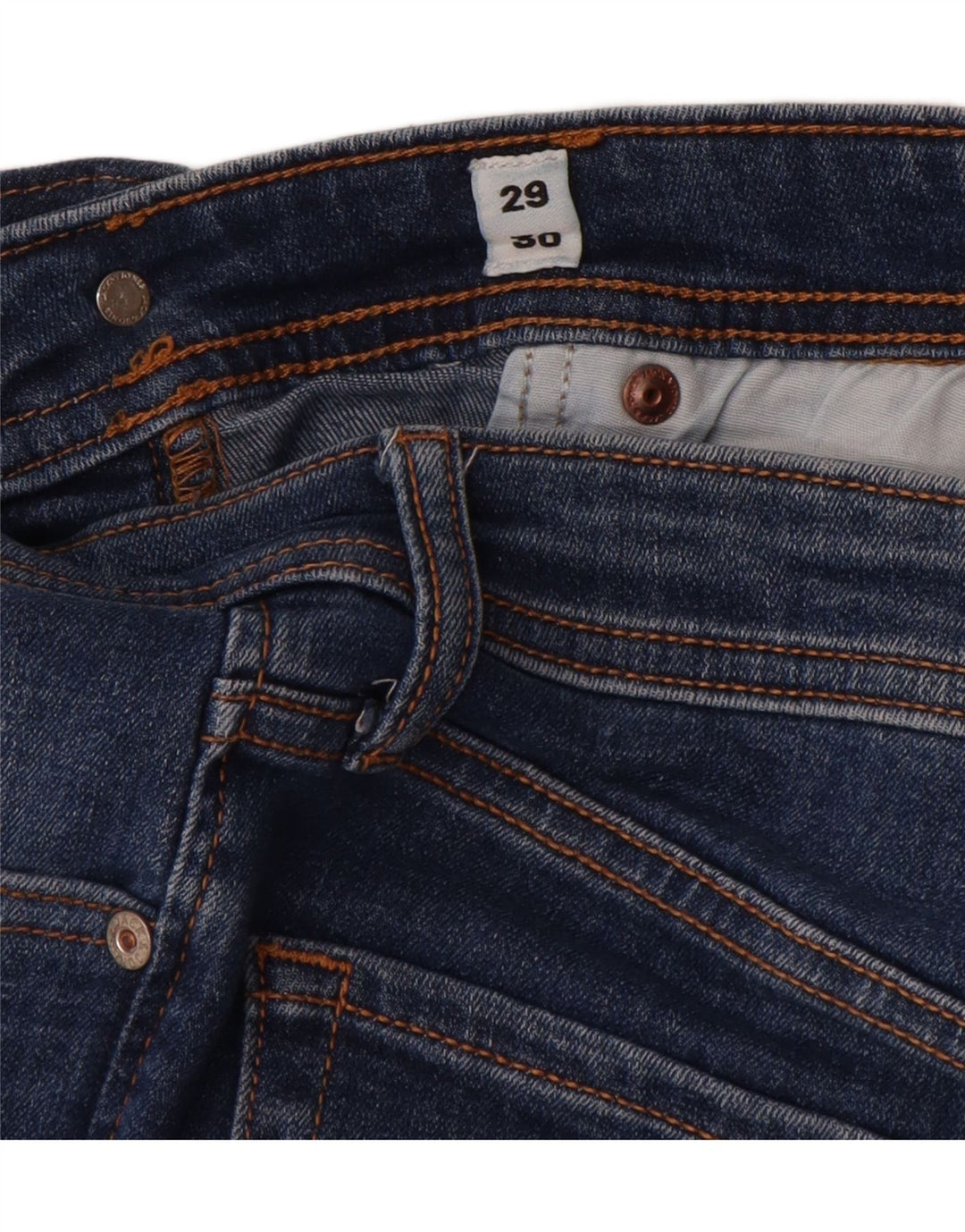 Jack & Jones Masculino GLENN Slim Jeans W29 L30 Azul Algodão