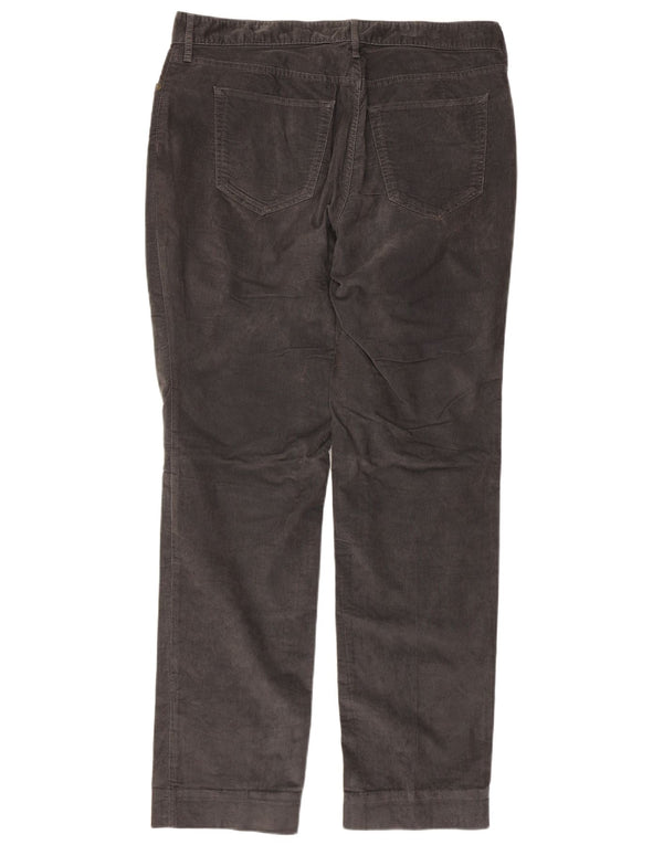 Eddie Bauer Womens Corduroy Trousers US 12 Large W36 L32 Grey Cotton