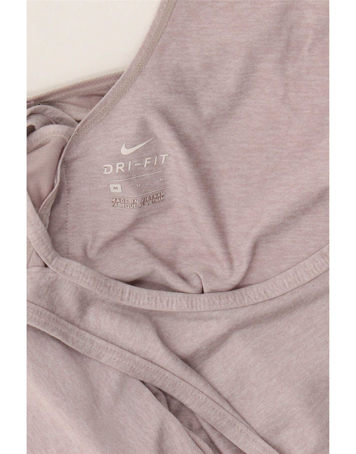 Nike Womens Dri Fit Vest Top UK 12 Médio Rosa