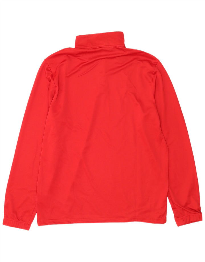 Adidas Mens Aeroready Zip Neck Pulôver Treino Top Grande Poliéster Vermelho
