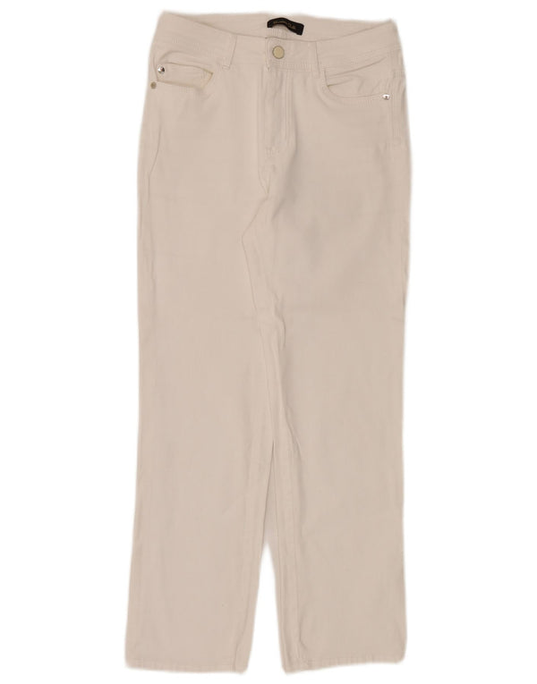 Jeans retos femininos Massimo Dutti EU 36 XS W26 L26 branco