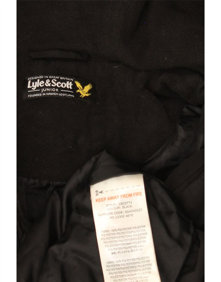 Casaco acolchoado com capuz para meninos LYLE & SCOTT 15-16 anos poliéster preto