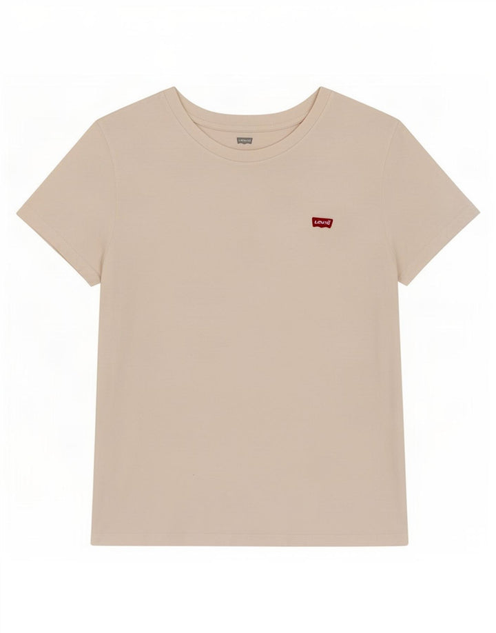 Camiseta feminina Levi's UK 12 algodão branco médio