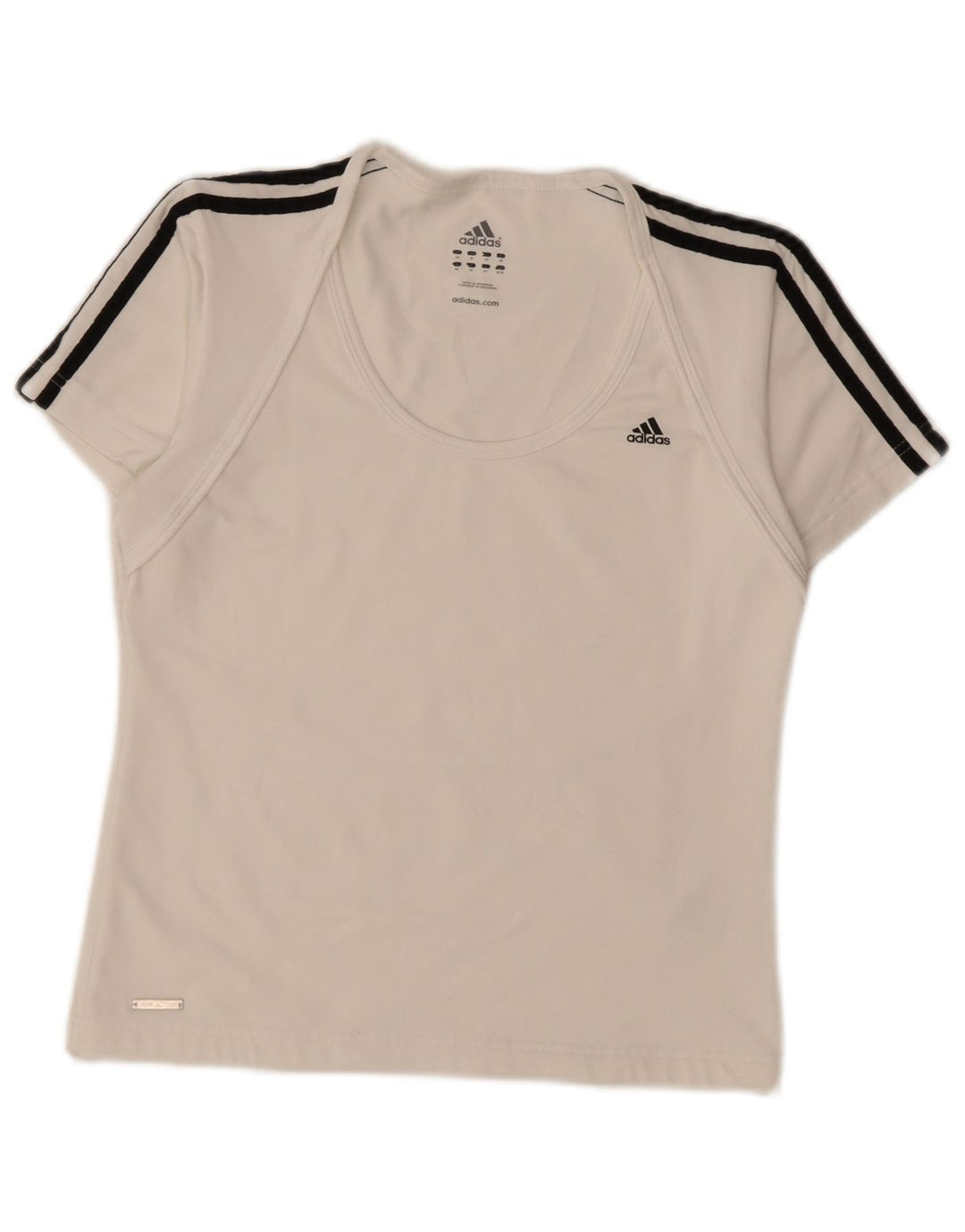 Camiseta Adidas Climacool Feminina Top UK 14 Médio Branco Poliéster