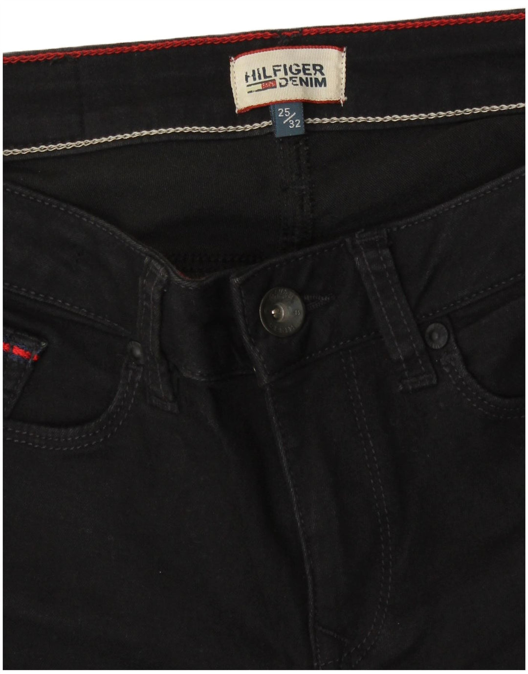 Tommy Hilfiger Jeans Slim Feminino W25 L32 Algodão Preto