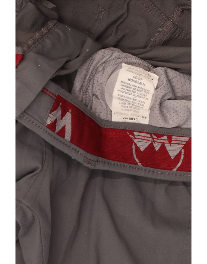 Calça Wrangler Mens Straight Cargo W40 L30 Cinza Nylon