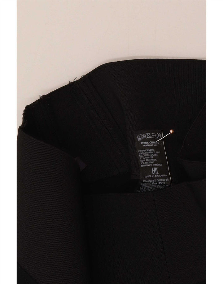 Leggings femininas Marks & Spencer UK 8 pequenas viscose preta