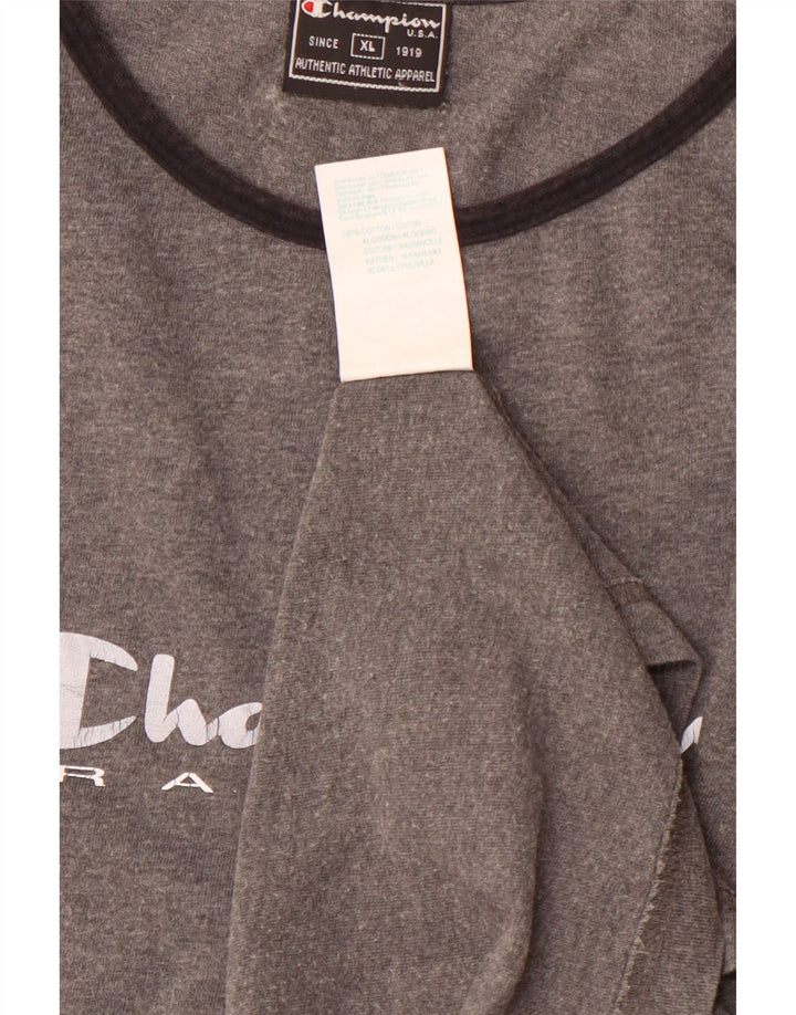 Camiseta feminina com estampa CHAMPION UK 18 XL algodão cinza