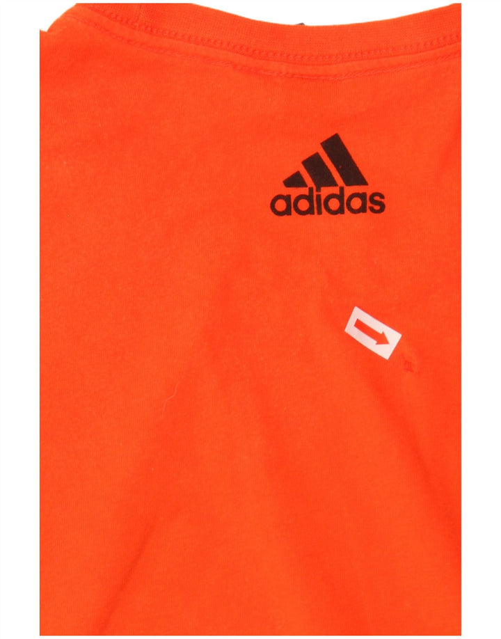 ADIDAS Mens Graphic T-Shirt Top Médio Laranja