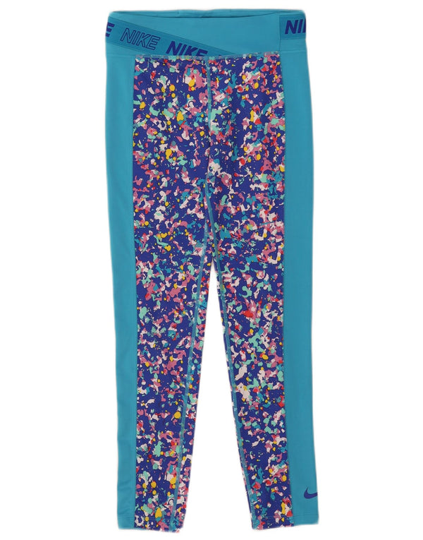 Leggings Nike Dri Fit Graphic para meninas de 12 a 13 anos, grandes, multicoloridas, tie-dye
