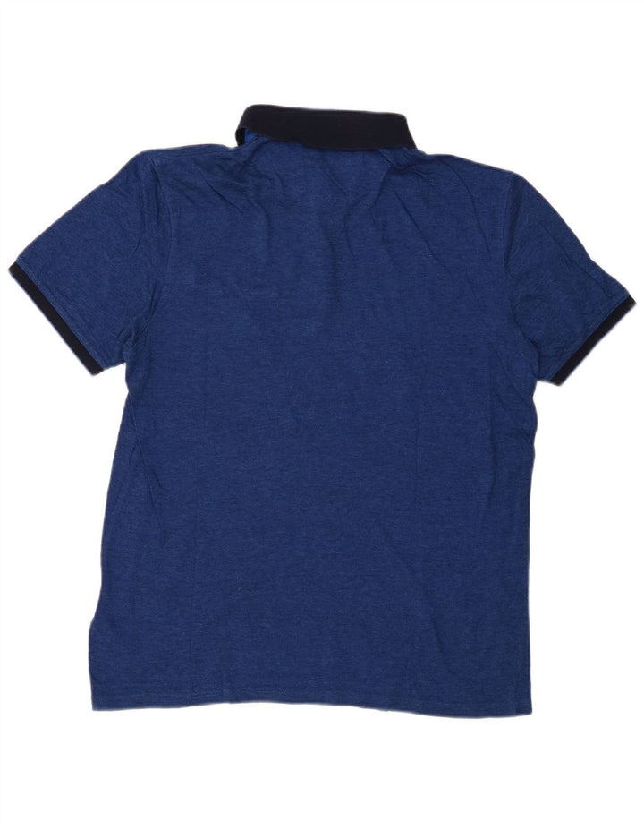 Camisa polo masculina Ted Baker tamanho 4 grande algodão azul