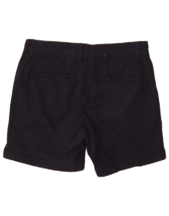 Shorts chino feminino FAT FACE UK 8 pequeno W30 algodão azul marinho