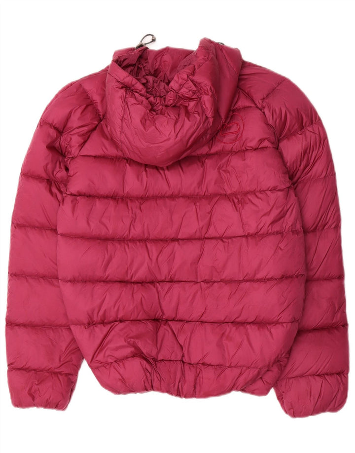 Jaqueta feminina acolchoada com capuz Penn-Rich Woolrich Reino Unido 10 nylon rosa pequeno