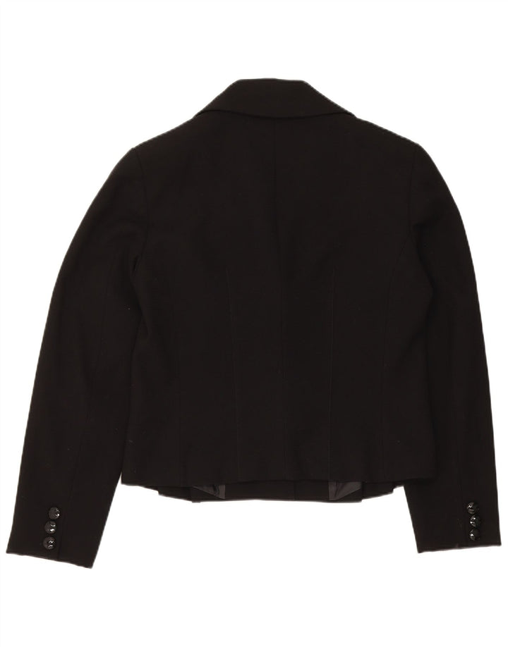 Jaqueta Blazer Feminina Trussardi com 3 Botões IT 48 XL Preto Poliéster