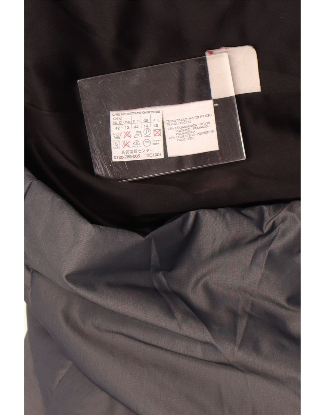 Jaqueta corta-vento feminina Max Mara Reino Unido 14 grande cinza nylon