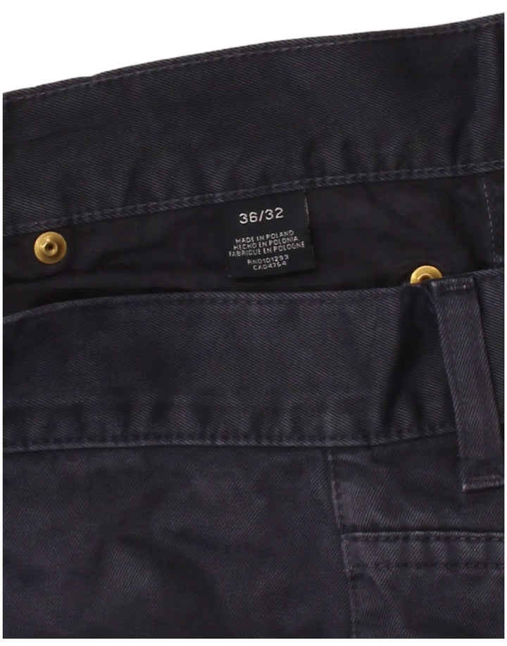 GANT Calça masculina reta casual W36 L29 algodão azul marinho