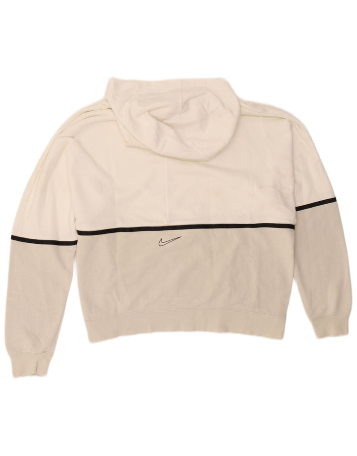 Jumper com capuz gráfico masculino Nike médio branco colorblock algodão