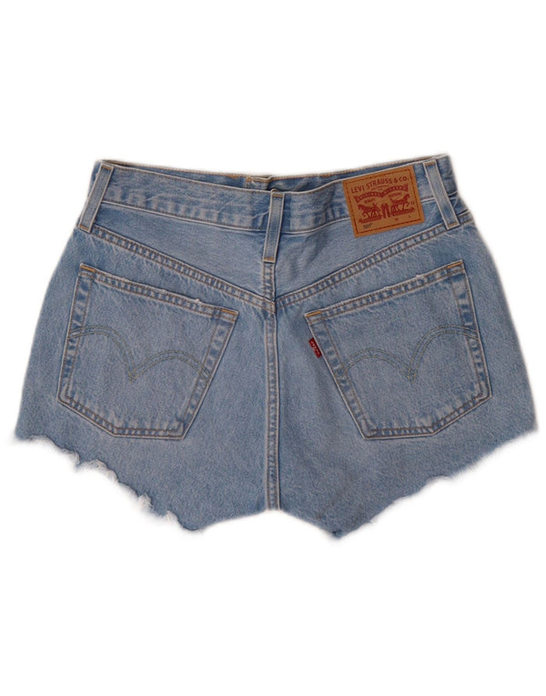 Levi's Womens 501 Denim Hot Pants W26 Pequeno Azul Algodão