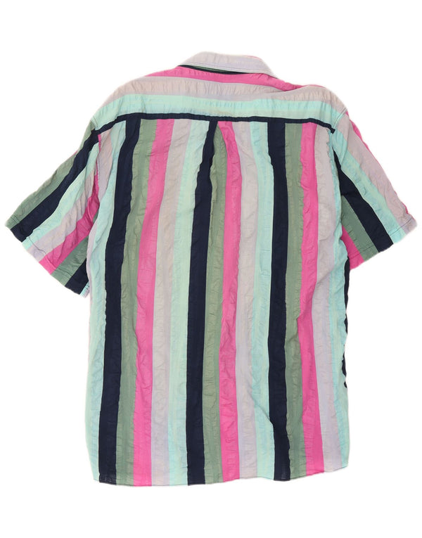 Camisa masculina de manga curta Weekend média listrada multicolorida