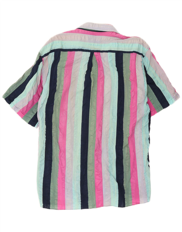 Camisa masculina de manga curta Weekend média listrada multicolorida