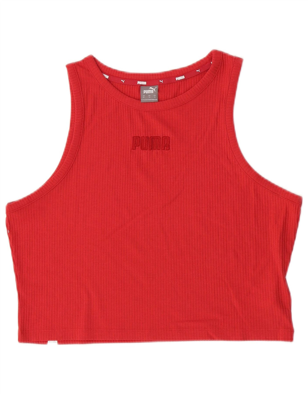 Puma Womens Crop Graphic Vest Top UK 18 XL Vermelho Poliéster